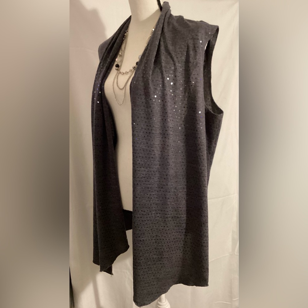 Chico’s sparkly long vest. Size 3